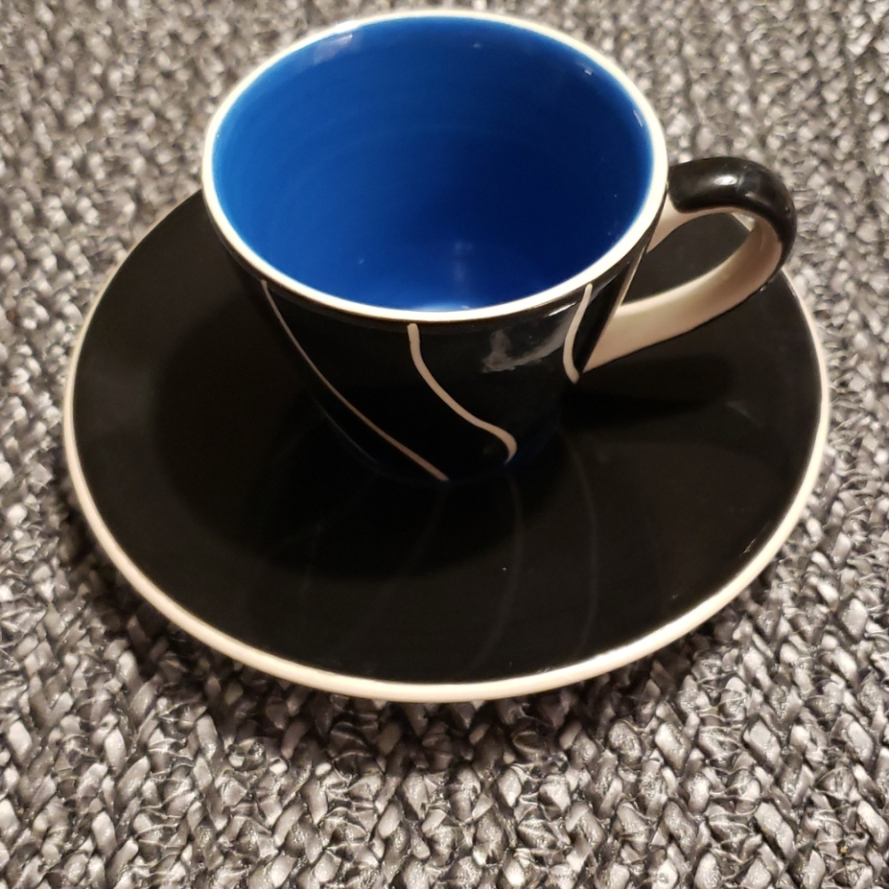 Hues & Brews Thailand Painted Small Cup Saucer